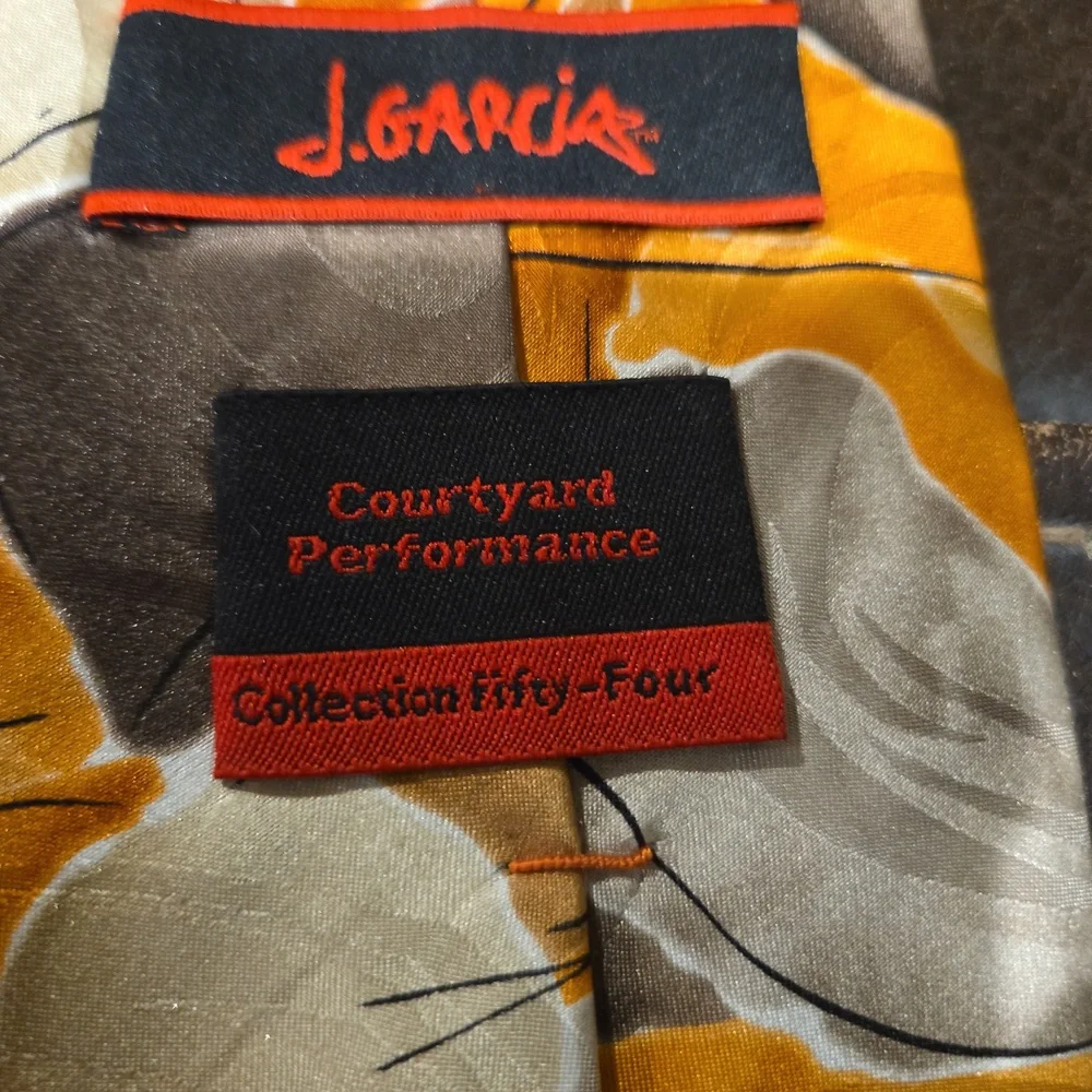 J. Garcia 100% Silk Courtyard Performance Collection 54 Orange Men's Tie